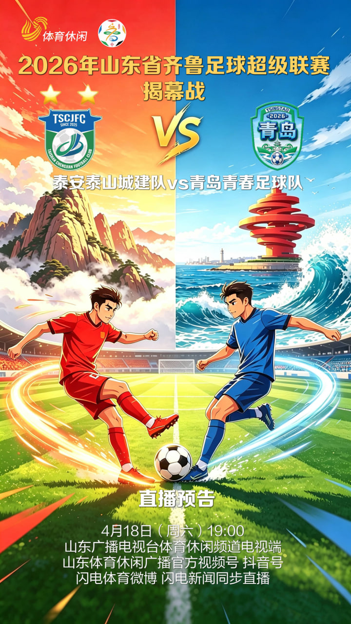 20260801赛季山东省齐鲁足球超级联赛第12轮全场回放：滨州创新队vs日照队海报