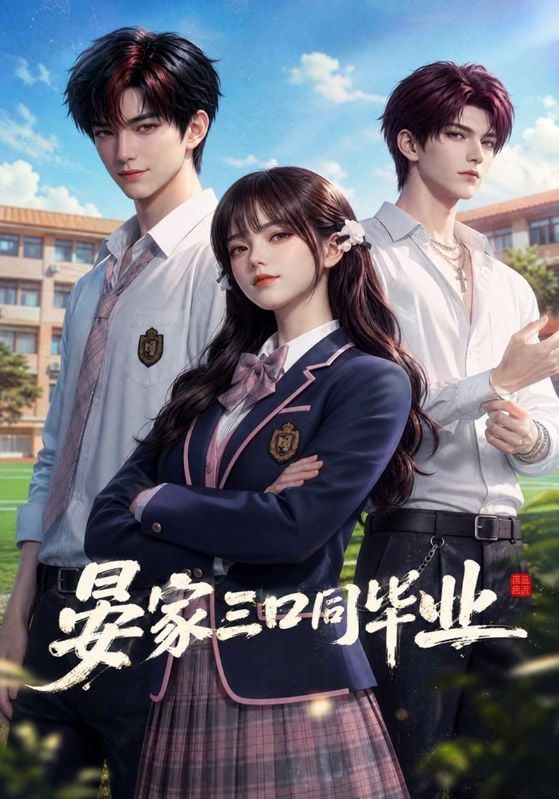 晏家三口同毕业