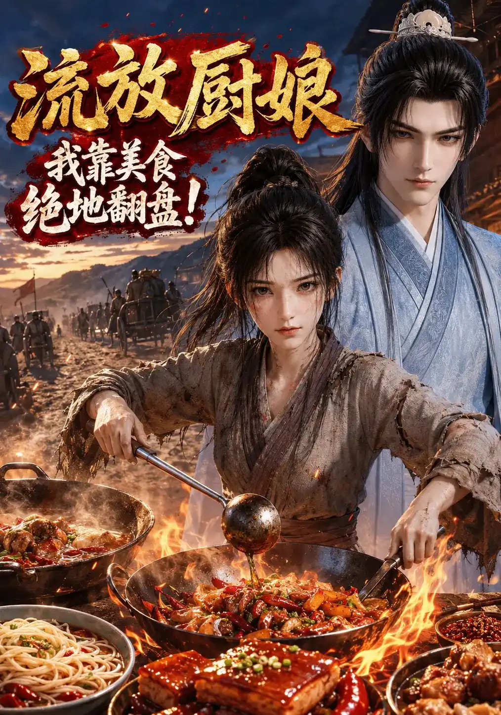 流放厨娘，我靠美食绝地翻盘！的封面图
