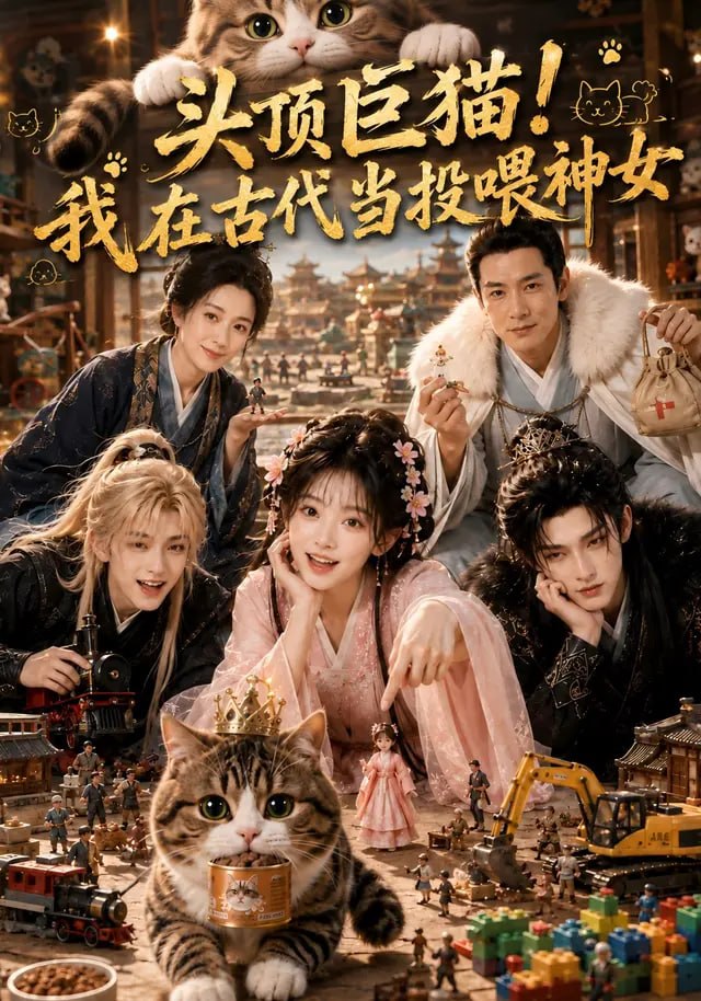头顶巨猫！我在古代当投喂神女