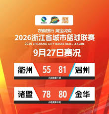 2026赛季浙江省城市篮球联赛小组赛第7轮- 金华VS宁海 20261023